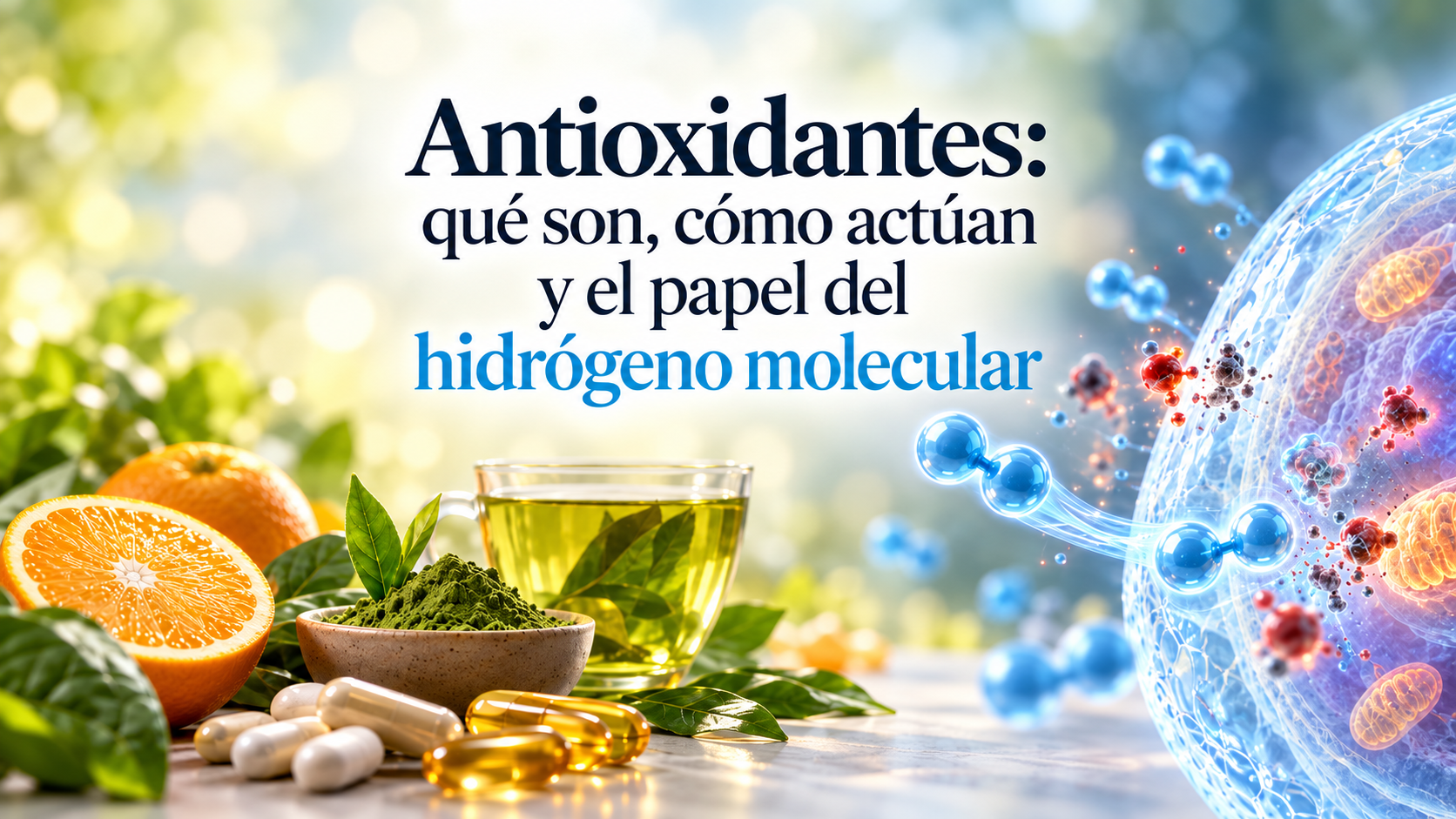 Antioxidantes: qué son, cómo actúan y por qué el hidrógeno molecular es diferente
