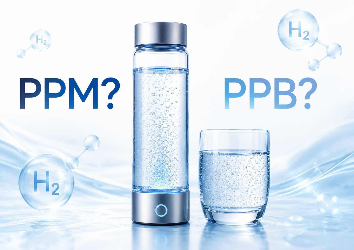 PPM y PPB en agua hidrogenada